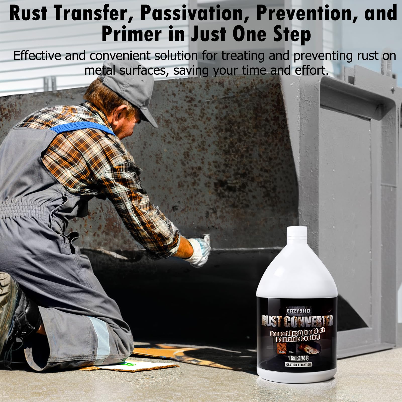 Eazy2hD open container pouring product to illustrate easy application and cleanup