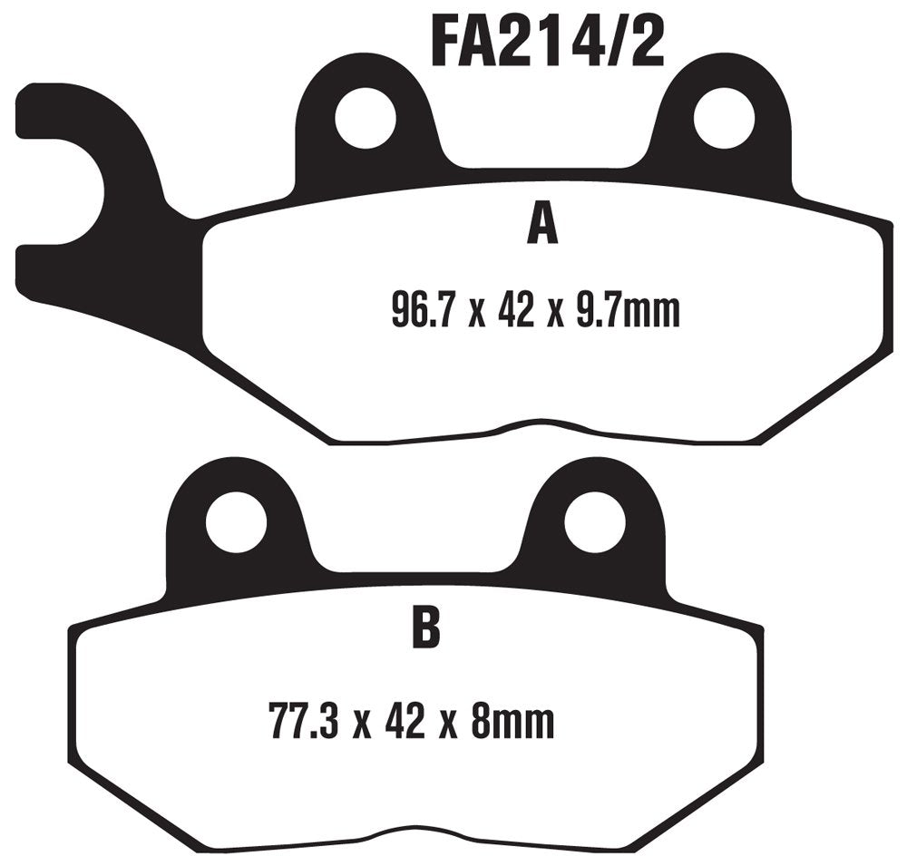 EBC FA214/2HH close-up of friction surface and chamfer for improved bedding and quieter braking