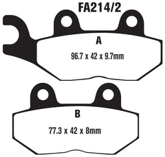 EBC FA214/2HH close-up of friction surface and chamfer for improved bedding and quieter braking
