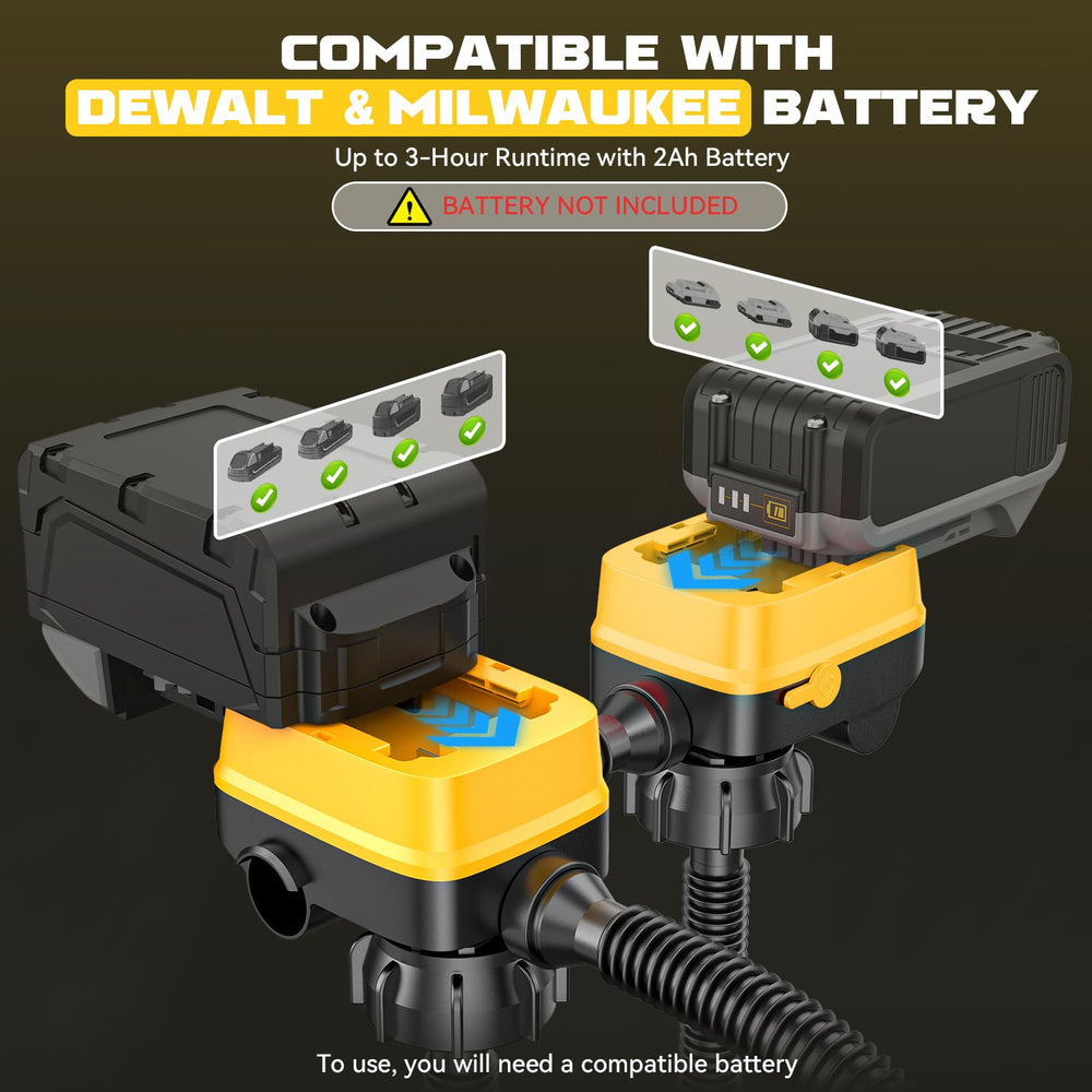 Ecarke fitted with DeWalt 20V battery showing cordless convenience
