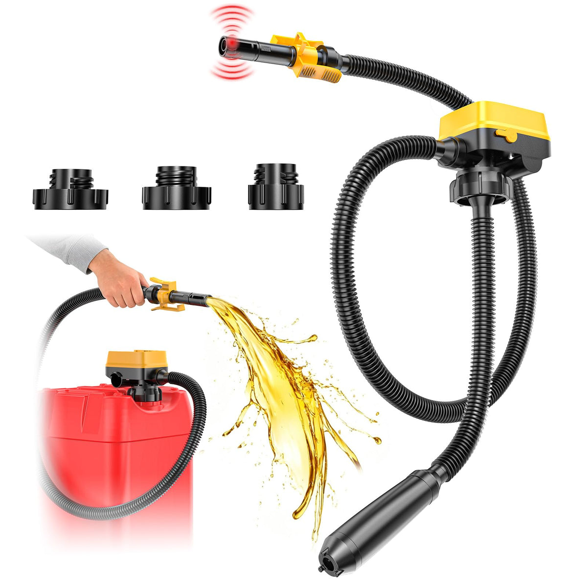 Ecarke front view with nozzle showing compact pump and fast refueling benefit