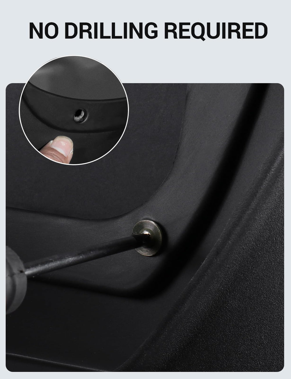Ecarzo close-up ABS material grain showing scratch resistance