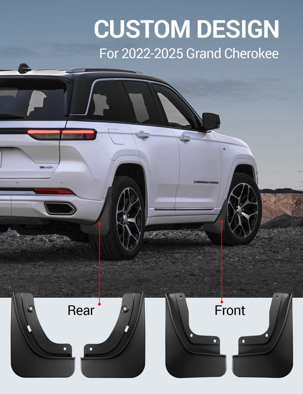 Ecarzo front right mud flap close-up texture highlighting durability
