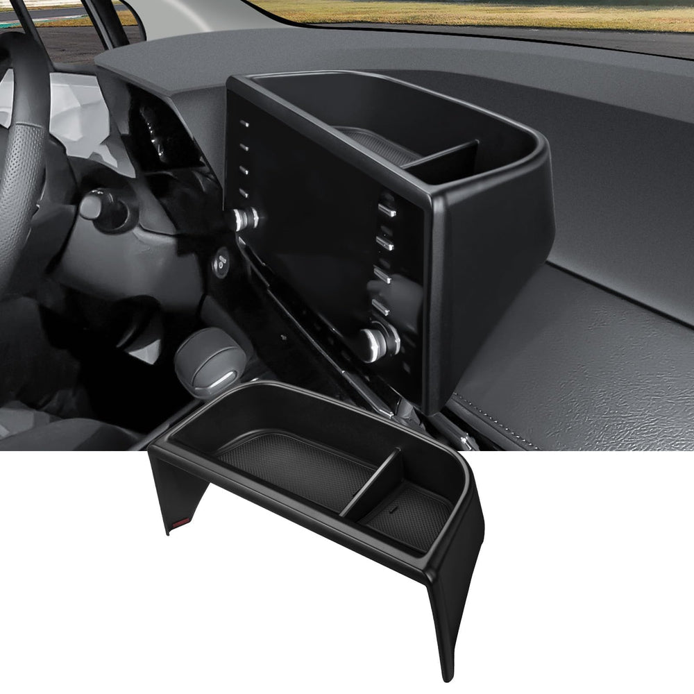 Ecarzo front view dash tray showing tidy storage and easy access benefit