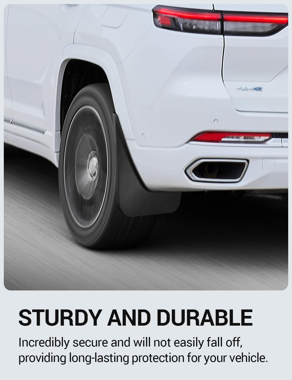 Ecarzo mud flap next to ruler for size scale and fit confirmation