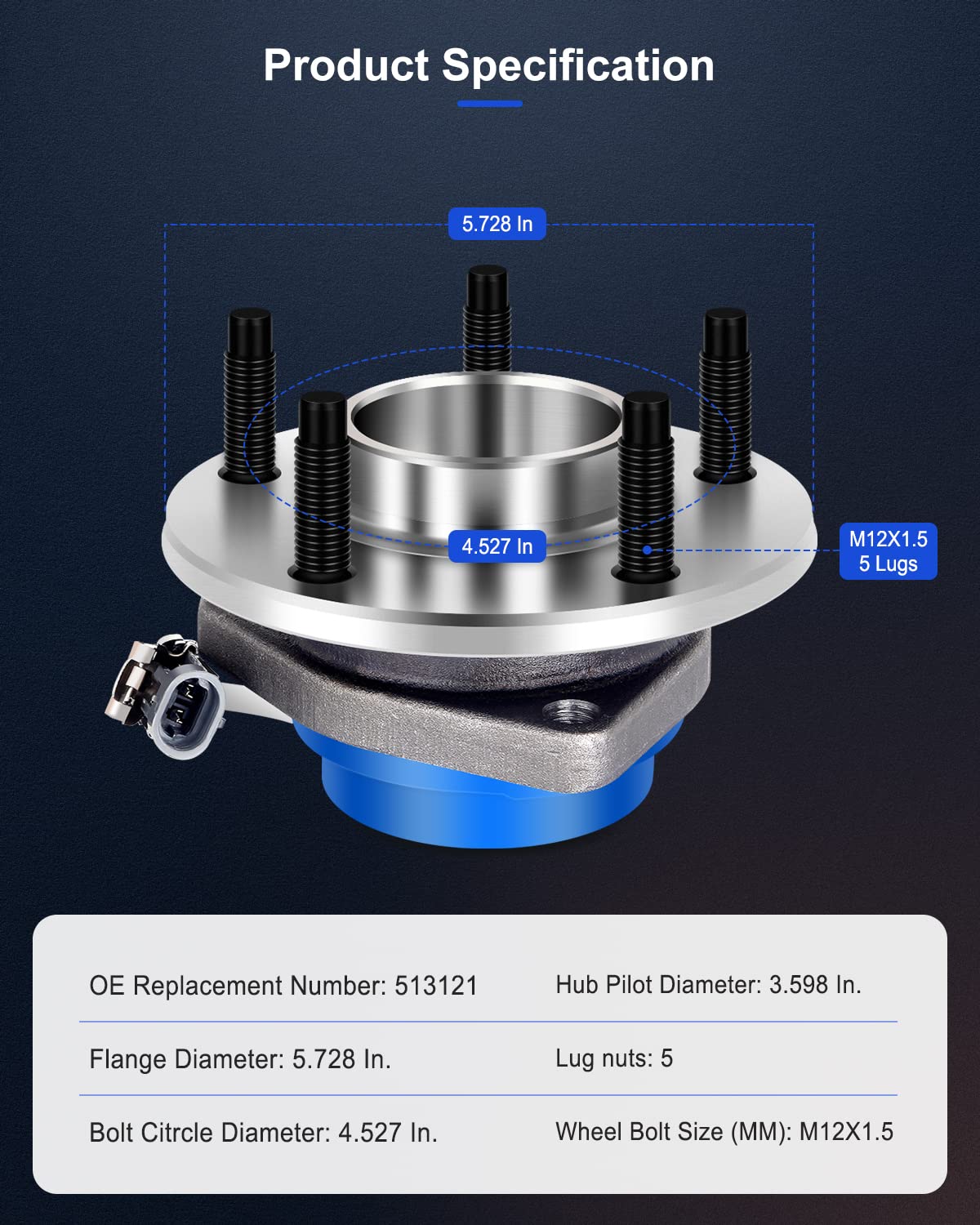 ECCPP ABS tone ring closeup showing sensor compatibility benefit