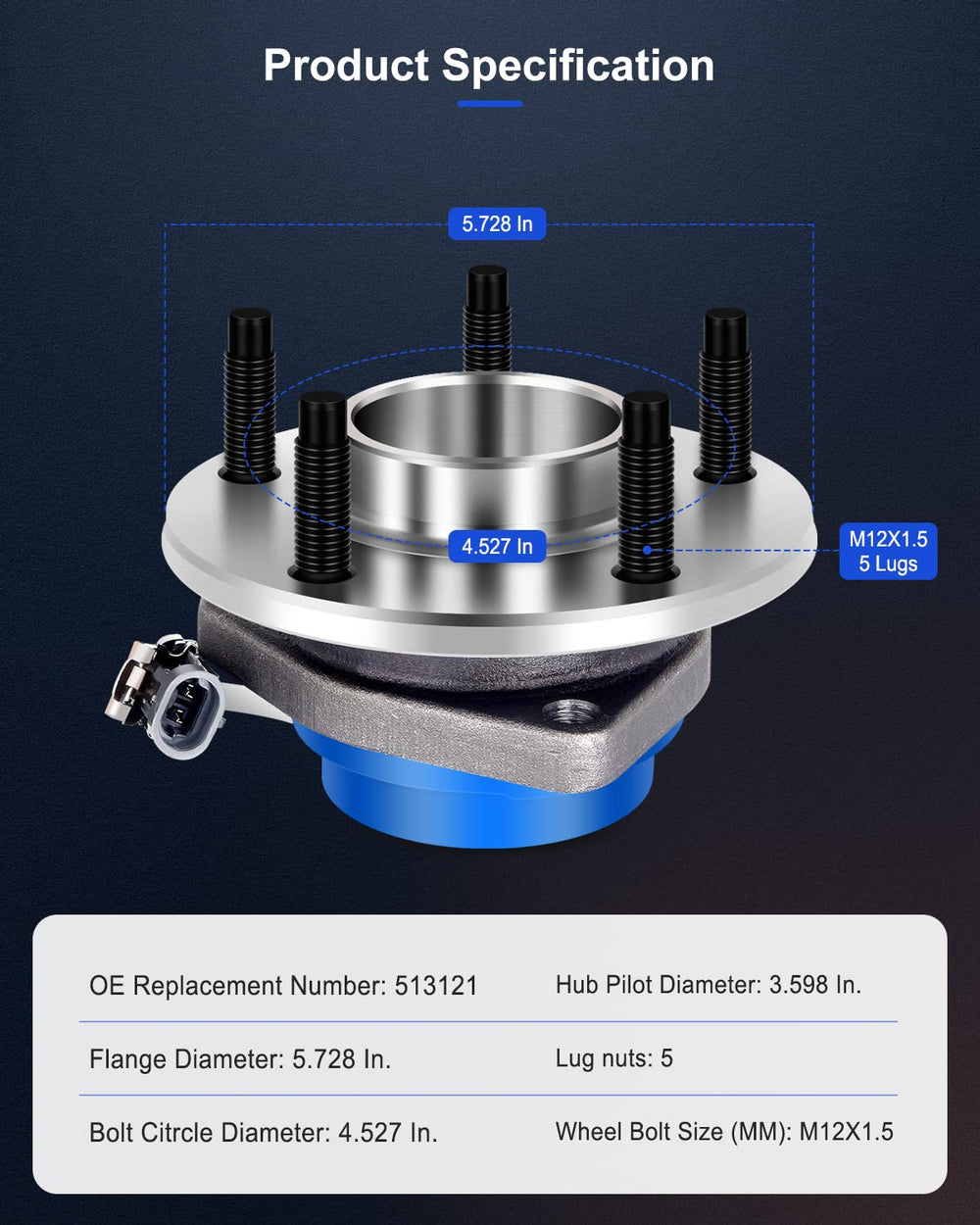 ECCPP ABS tone ring closeup showing sensor compatibility benefit