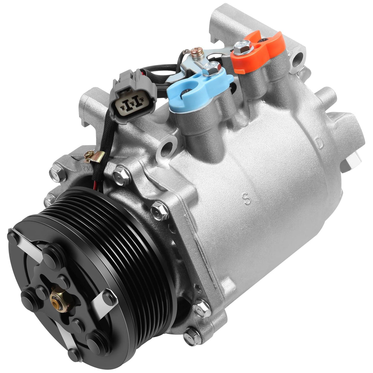 ECCPP front view of AC compressor showing mounting for easy replacement and reliable fit
