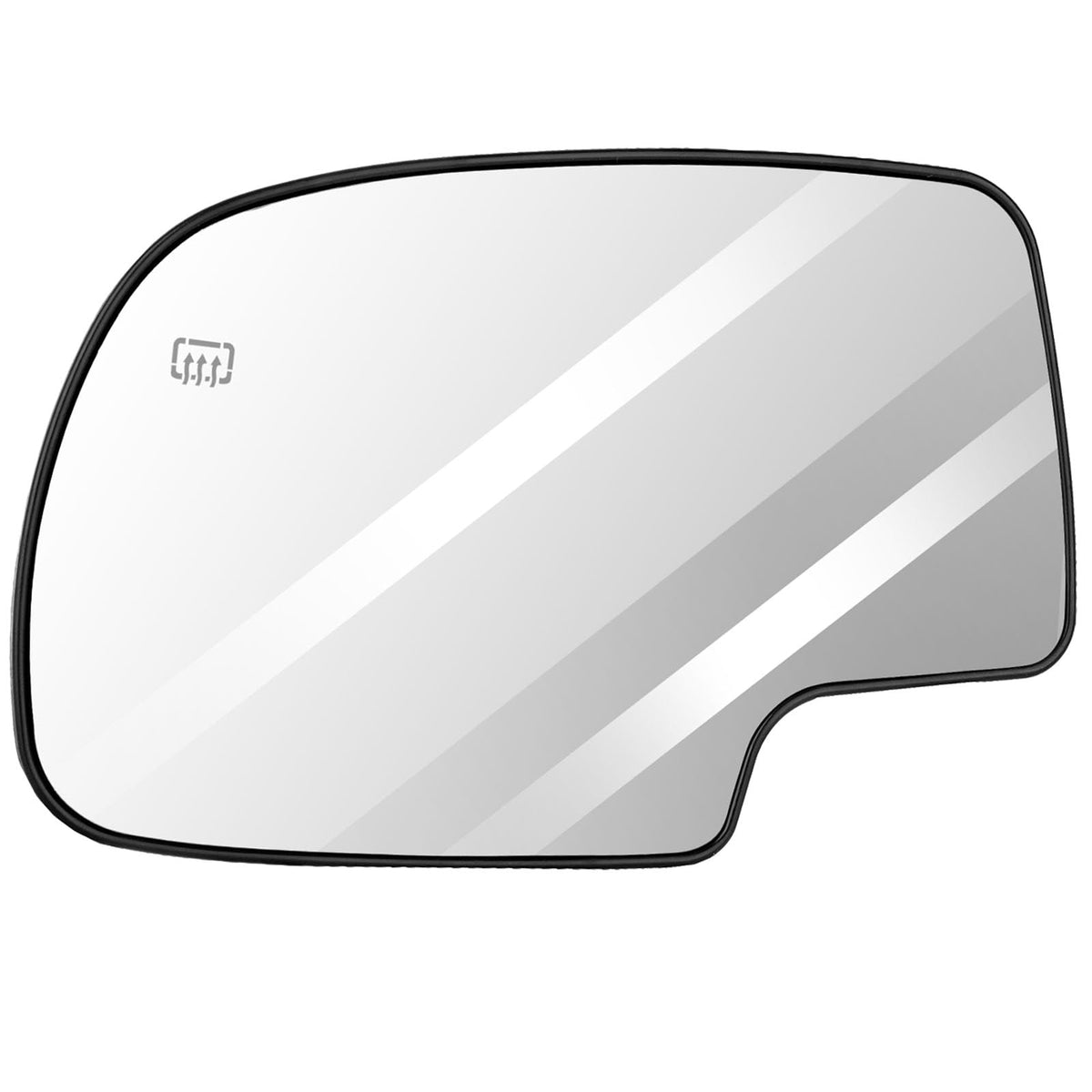 ECCPP front-facing driver-side mirror glass showing fit and clear reflection benefit