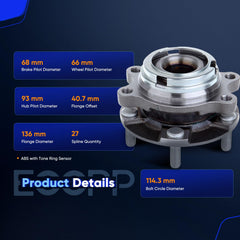 ECCPP hub studs with protective coating showing easier removal and corrosion resistance