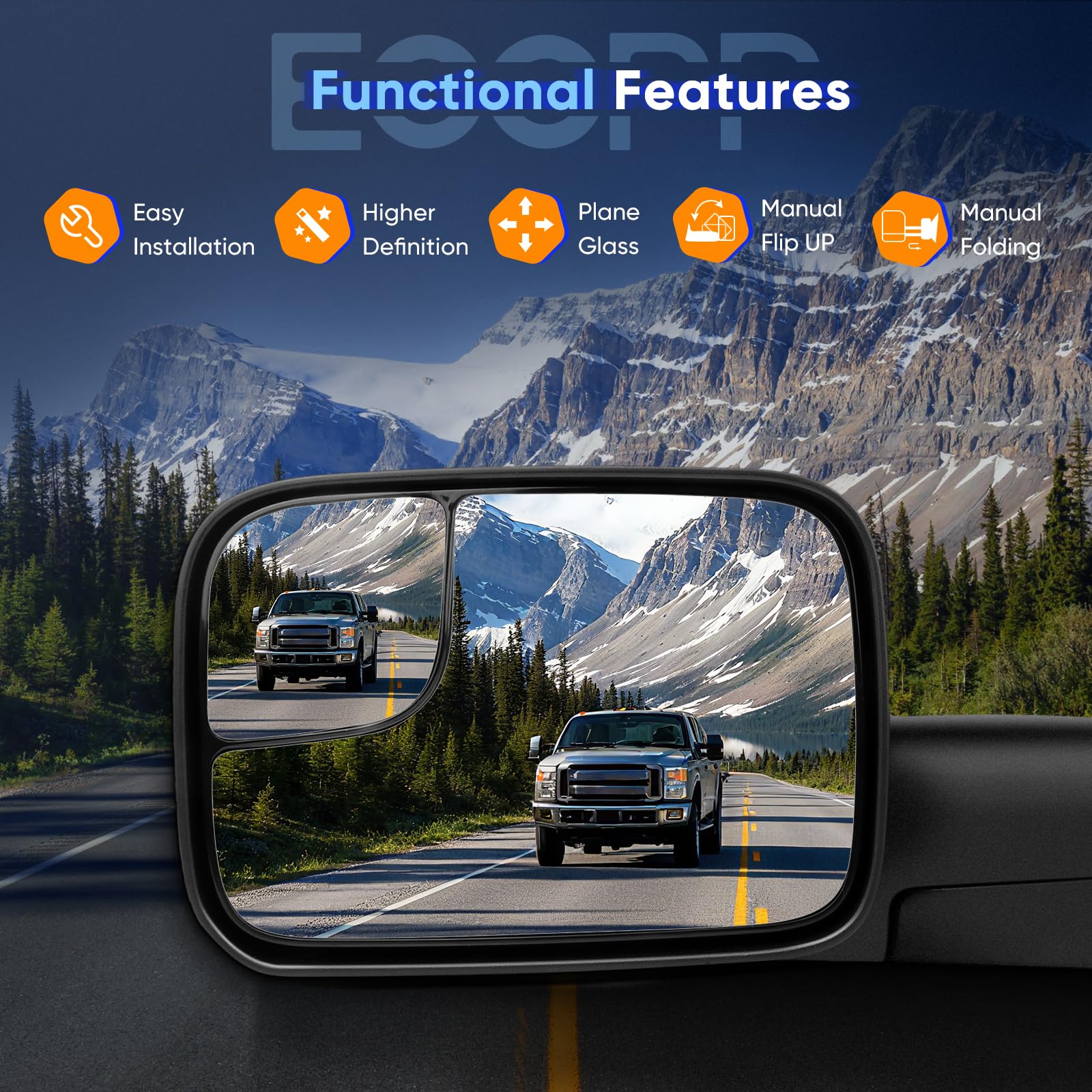 ECCPP power-adjust wiring and connector view enabling in-cab mirror control