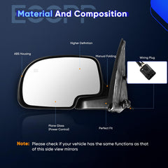 ECCPP mirror mounted on truck door demonstrating restored visibility while driving