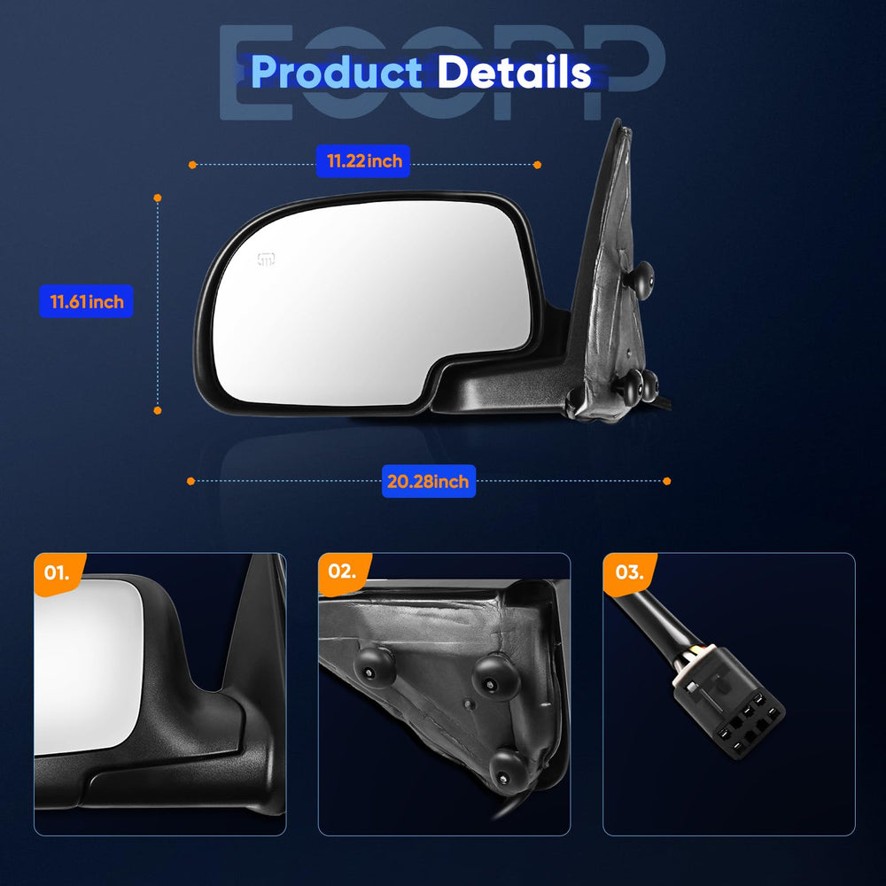 ECCPP mirror held next to hand illustrating correct scale and easy handling