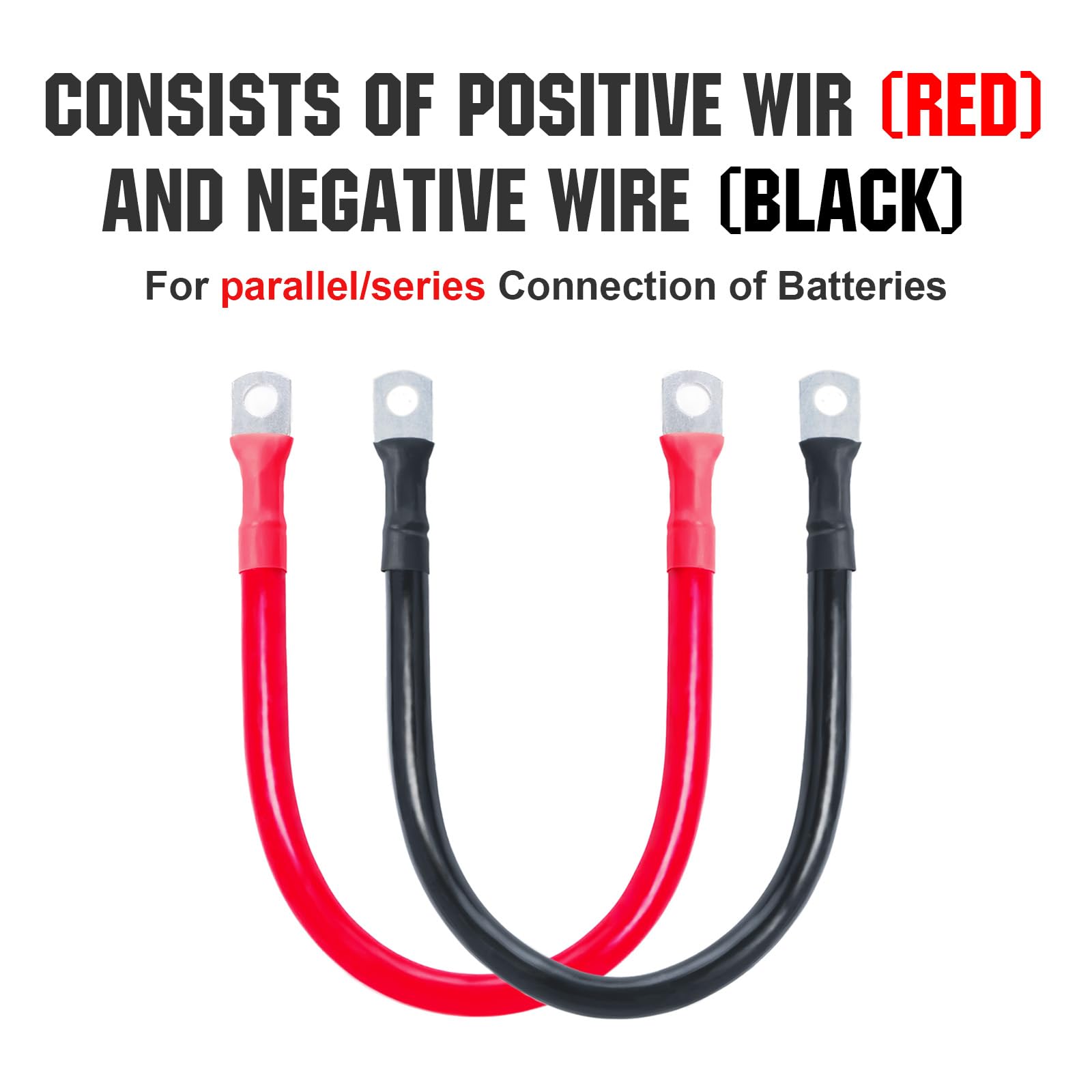 ECO-WORTHY red and black color-coded jackets for quick polarity identification