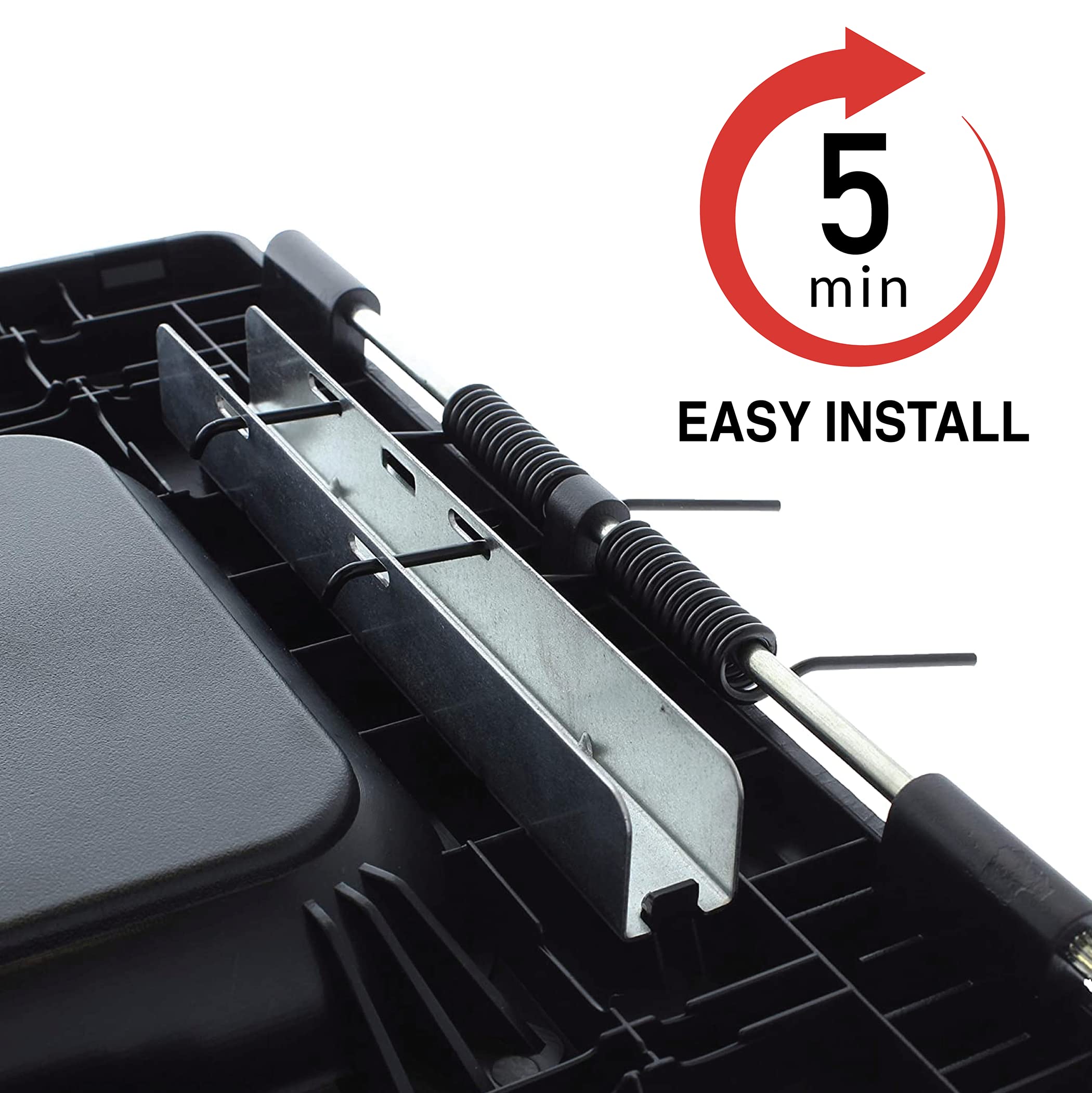 EcoAuto included hinge pin and springs, ensures secure installation