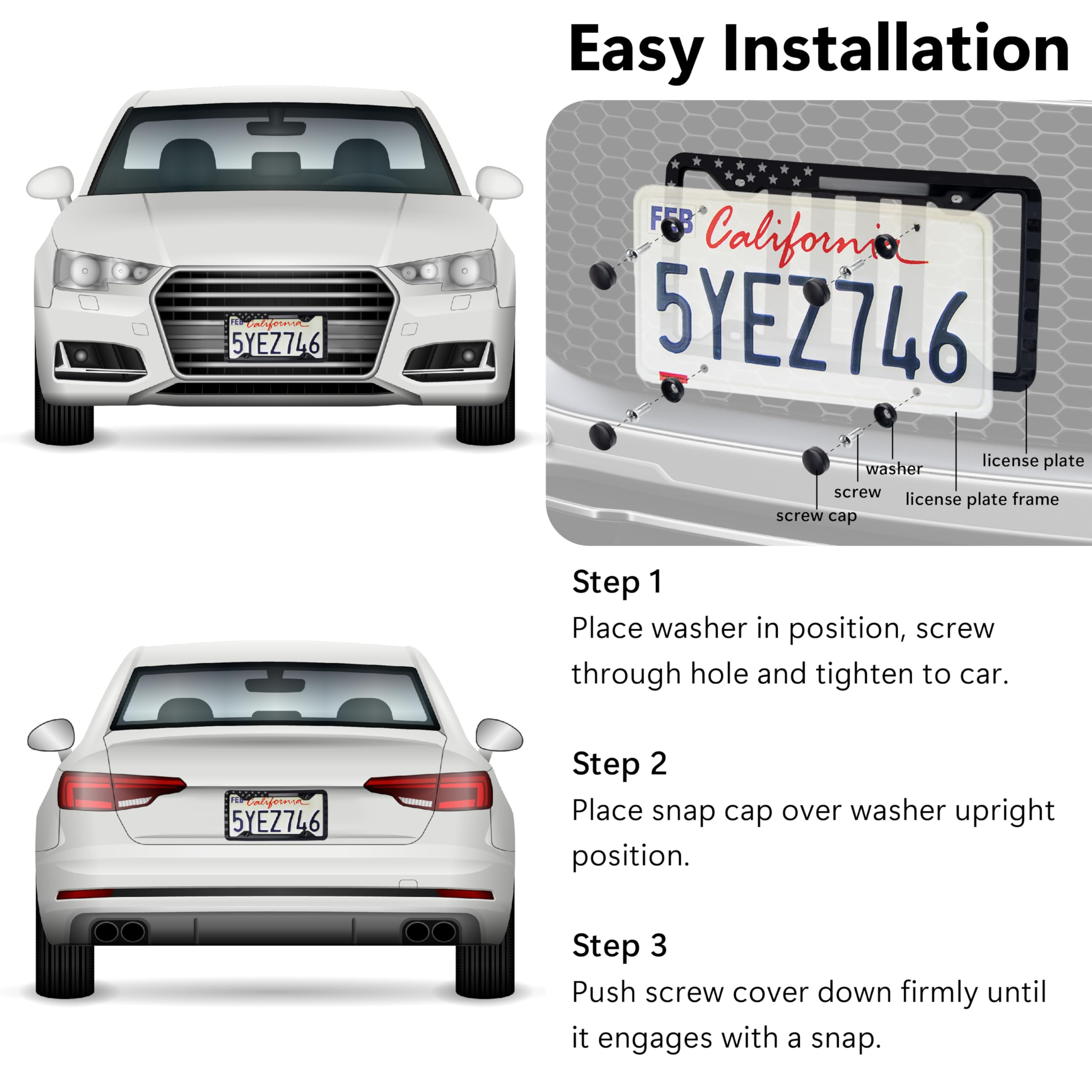 ecocstm installed frame with clear registration visibility and legal compliance