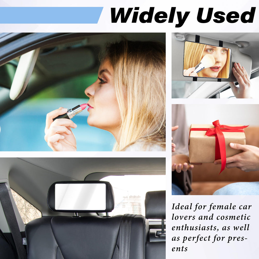 ecocstm driver using mirror for makeup touchup showing convenience benefit