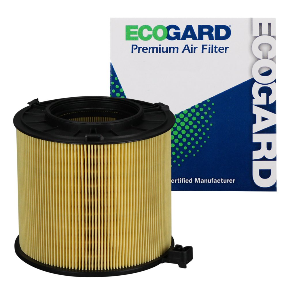 ECOGARD XA10639 front view showing filter shape and fit for Audi models