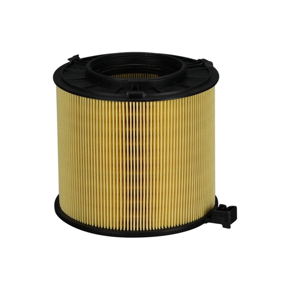 ECOGARD XA10639 pleated media close-up capturing dust and road particles