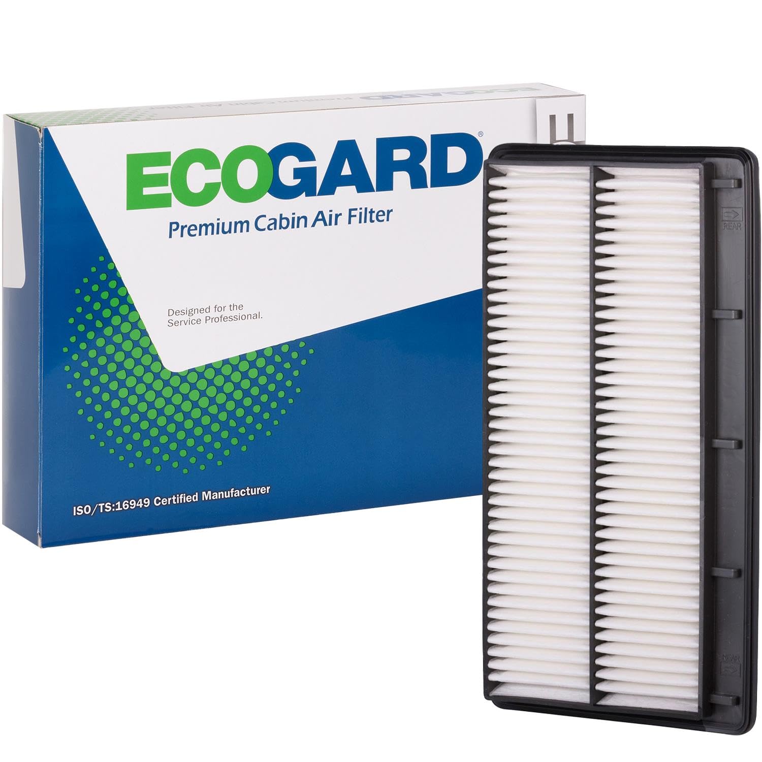 ECOGARD XA12027 front view showing filter shape and fit advantage