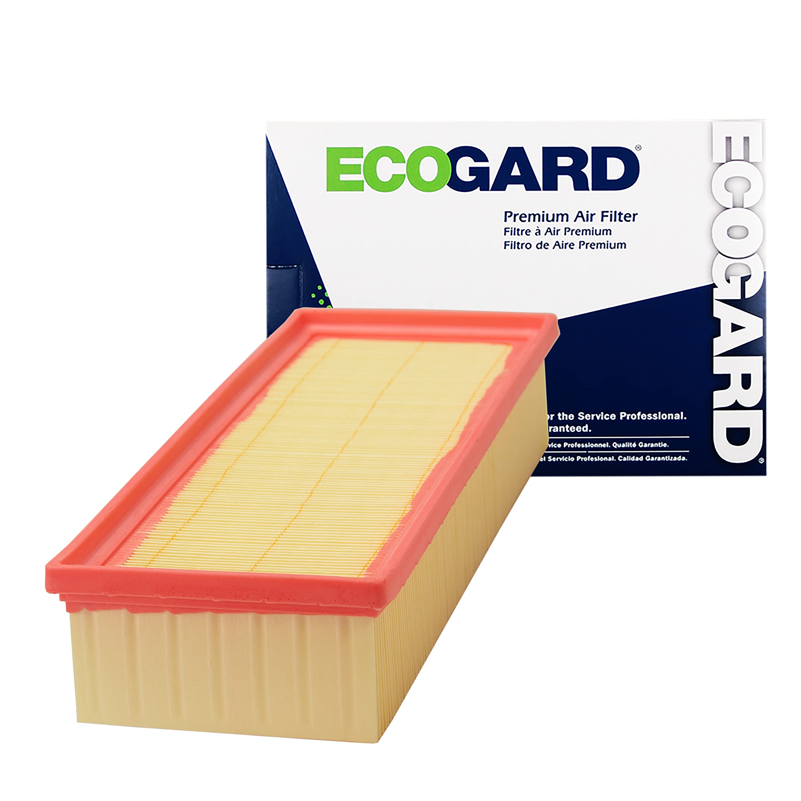 ECOGARD XA6093 front view showing pleated media and fitment benefits