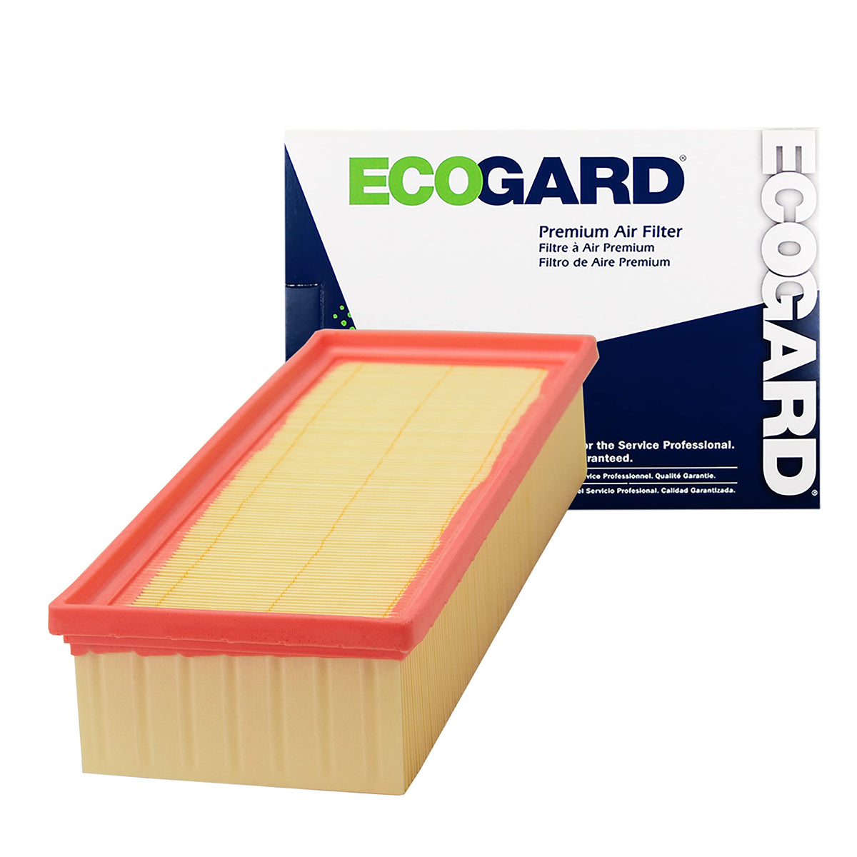 ECOGARD XA6093 front view showing pleated media and fitment benefits