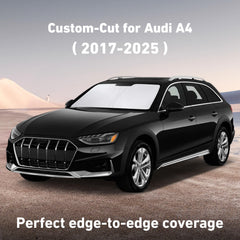 EcoNour folded compact sunshade for Audi A4 stored neatly, saving space and easy transport