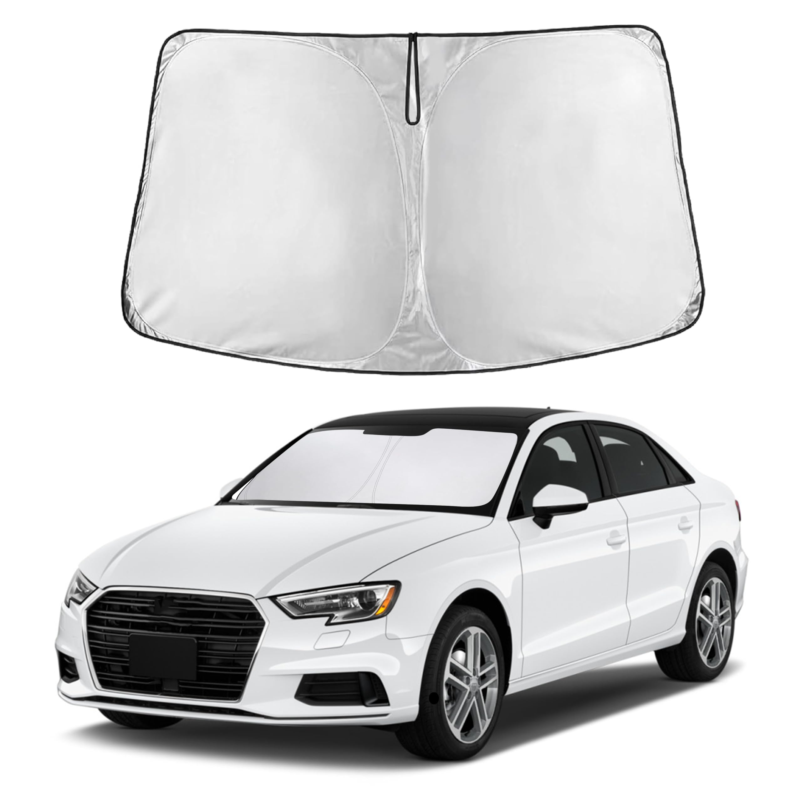 EcoNour front view showing full windshield coverage and instant heat reduction