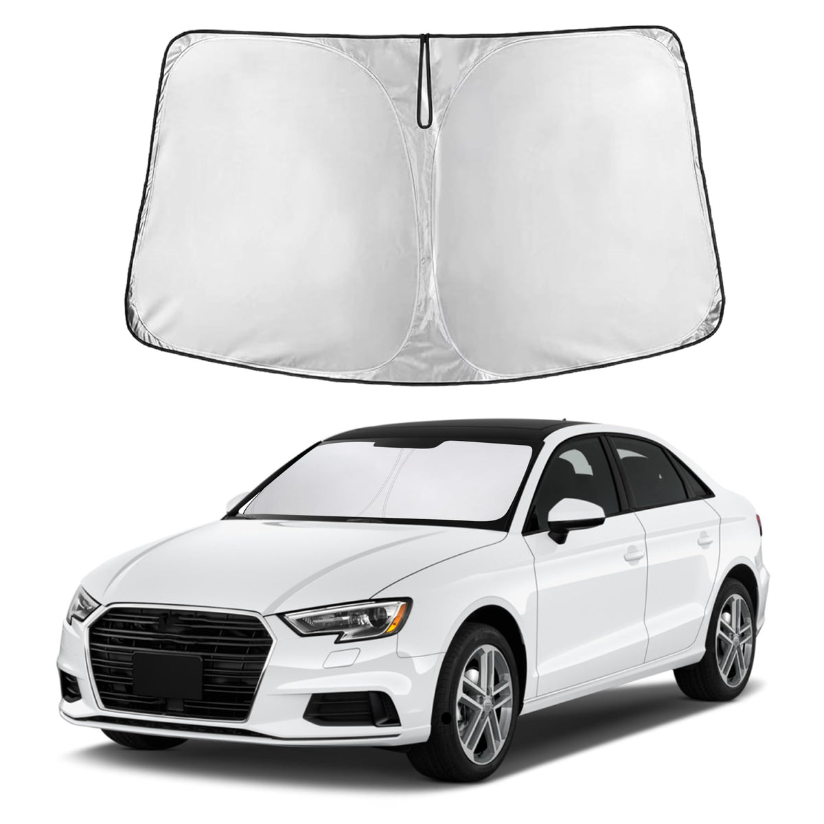 EcoNour front view showing full windshield coverage and instant heat reduction