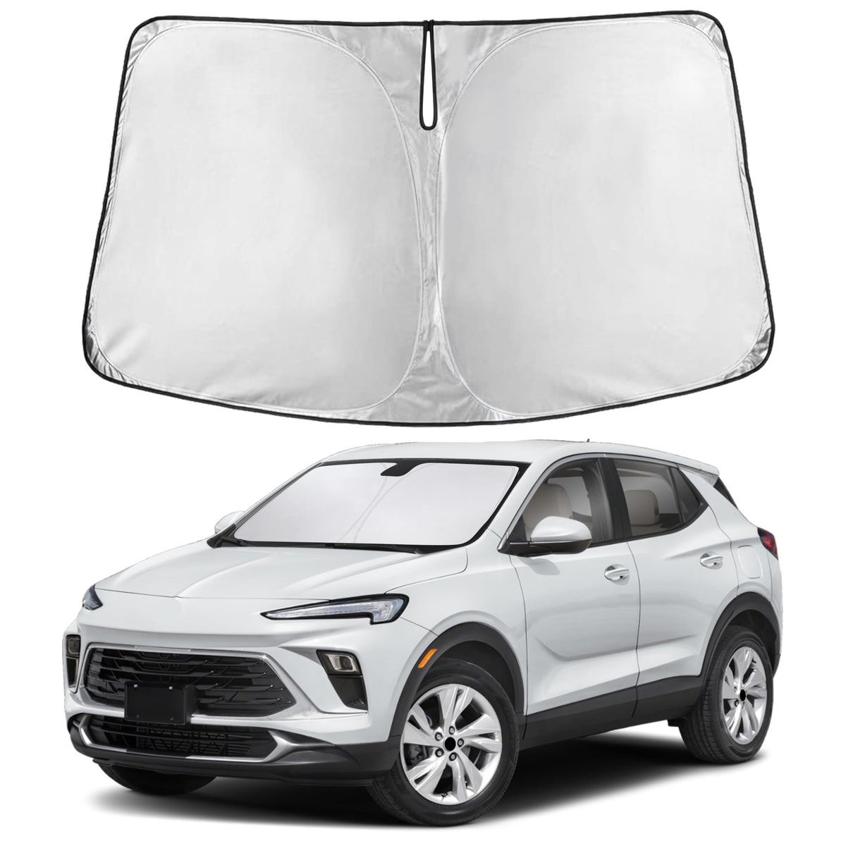 EcoNour front view on Buick Encore GX windshield protecting interior