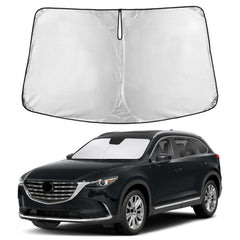 EcoNour Mazda CX-9 front view showing full windshield coverage and cooler cabin benefit