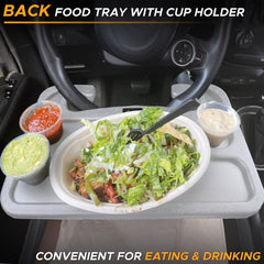 EcoNour deep cup holder detail securing a beverage to reduce spills