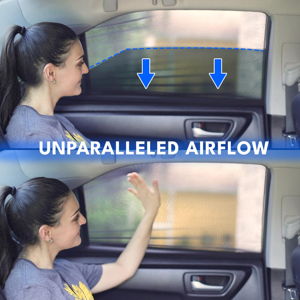 EcoNour elastic fabric being stretched to show flexible universal fit
