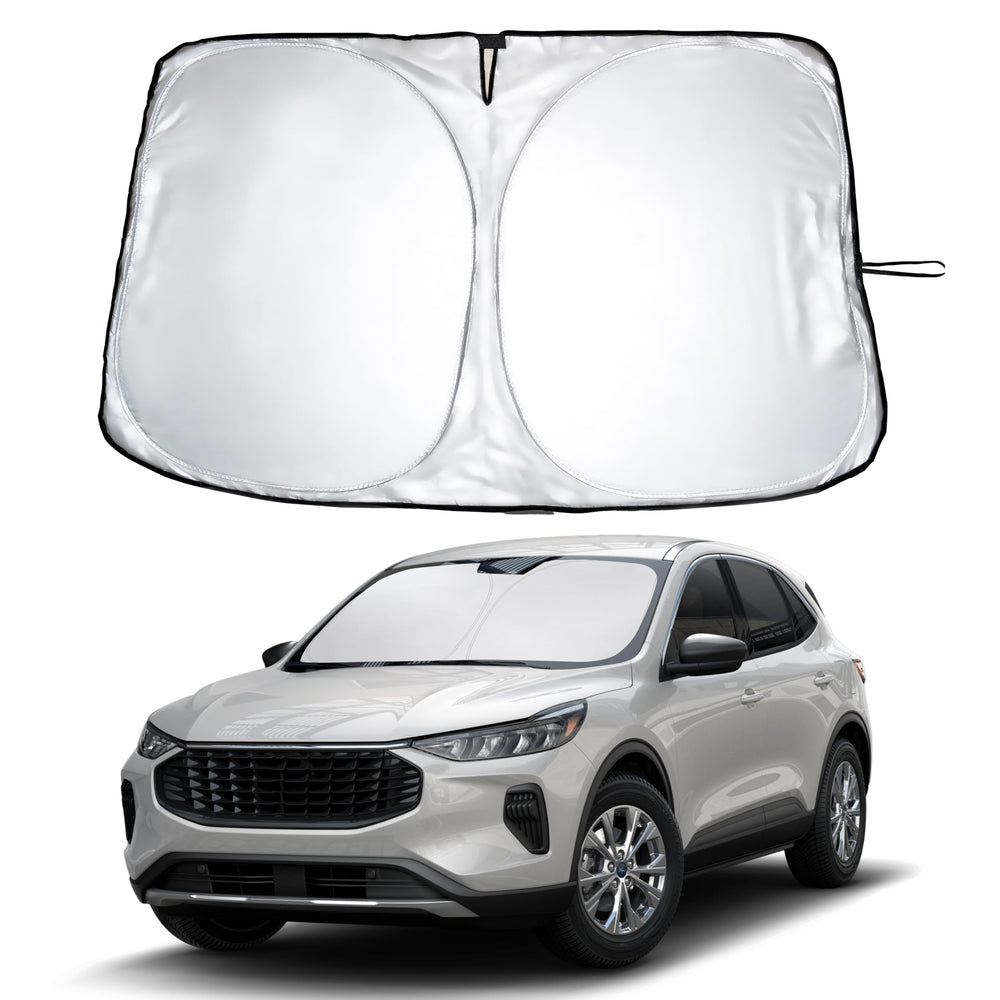 EcoNour front-fit sunshade covering Ford Escape windshield for full protection