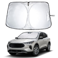 EcoNour front-fit sunshade covering Ford Escape windshield for full protection