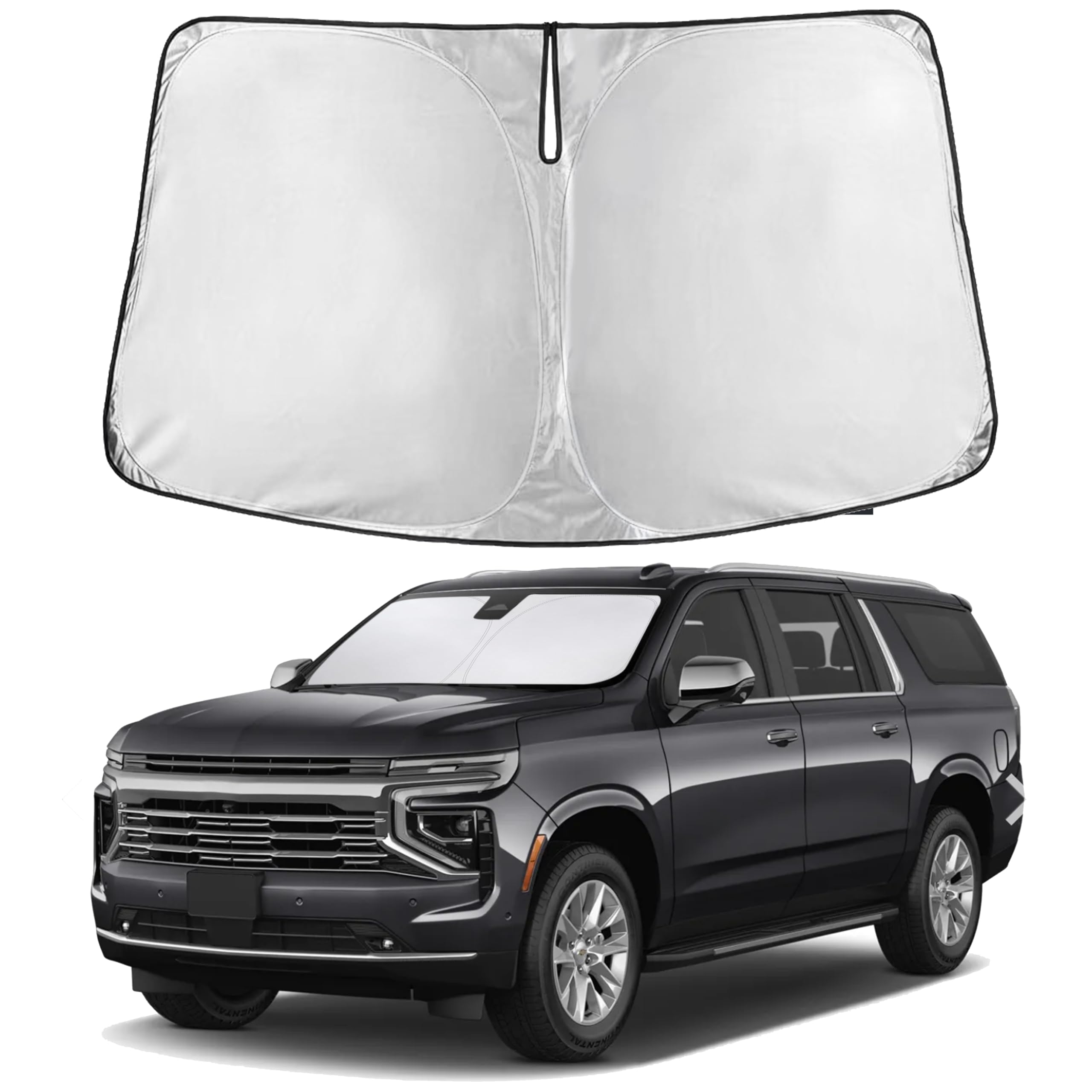 EcoNour front full windshield coverage fitting Chevrolet Suburban to block sun