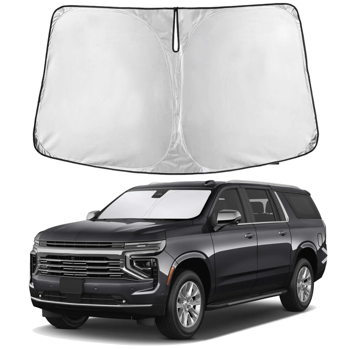 EcoNour front full windshield coverage fitting Chevrolet Suburban to block sun