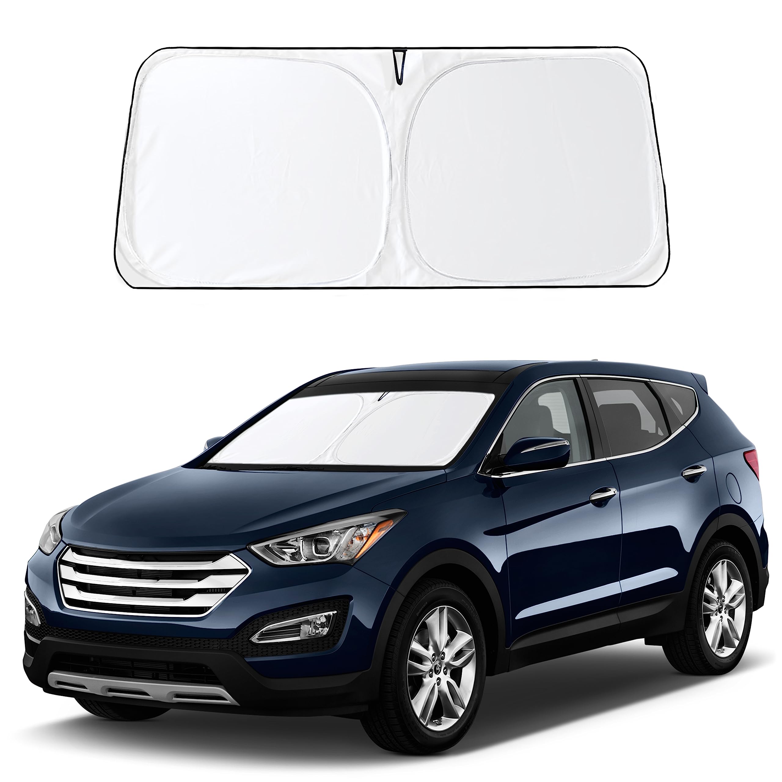 EcoNour front full coverage on Tucson windshield protecting interior