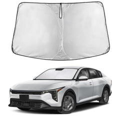 EcoNour front view showing full windshield coverage and neat fit benefiting protection
