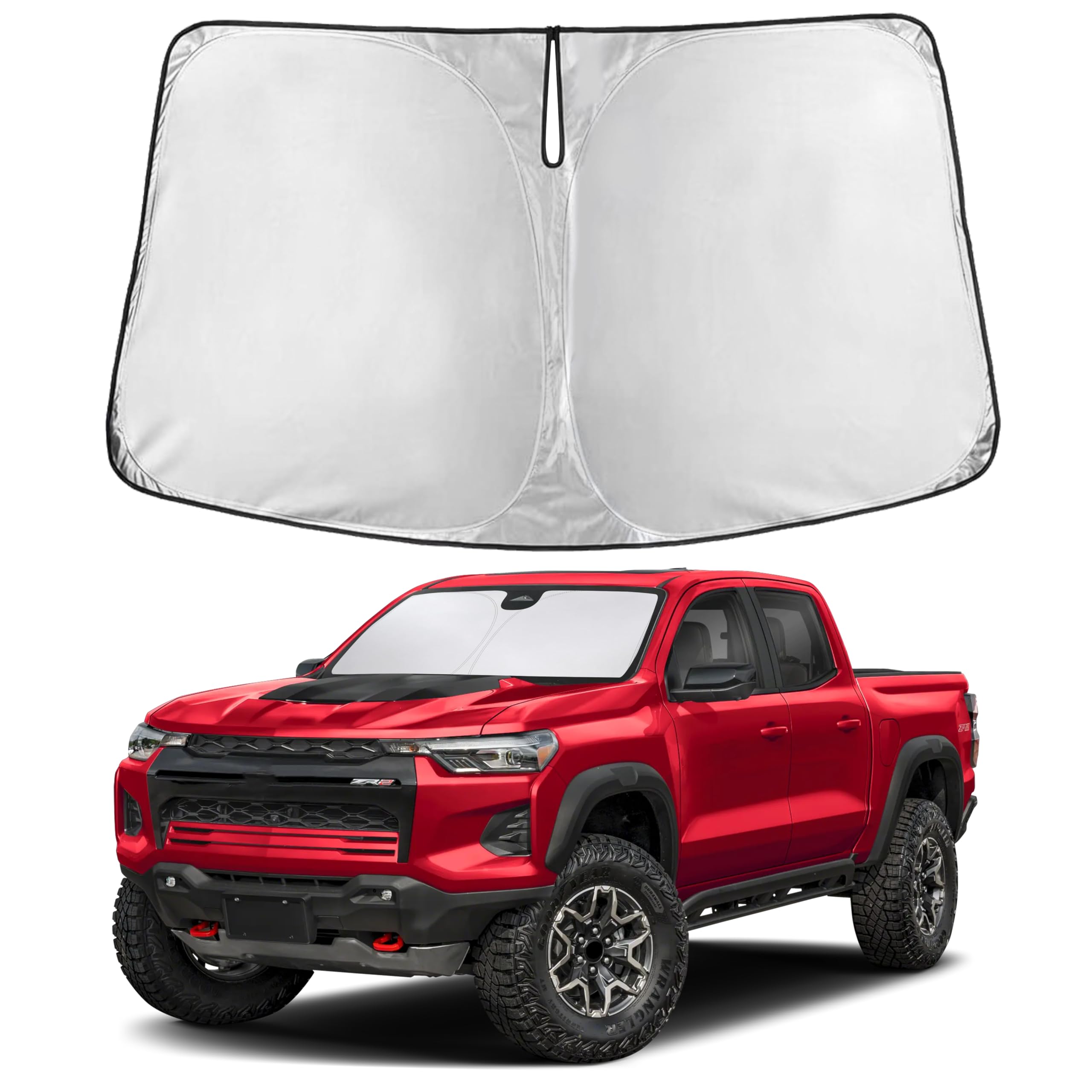 EcoNour front view showing full windshield fit and immediate heat reduction benefit