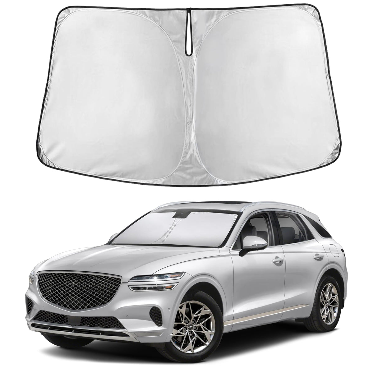EcoNour front view showing full windshield fit and complete coverage benefit