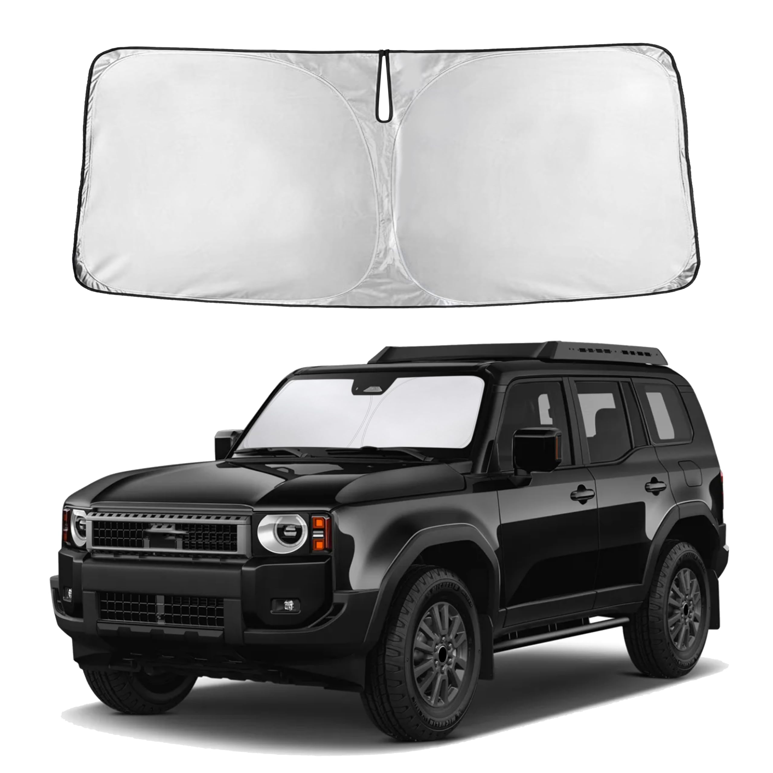 EcoNour front view showing full windshield coverage and protection benefit