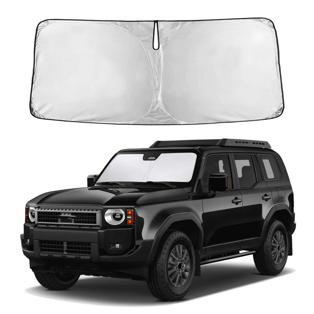 EcoNour front view showing full windshield coverage and protection benefit
