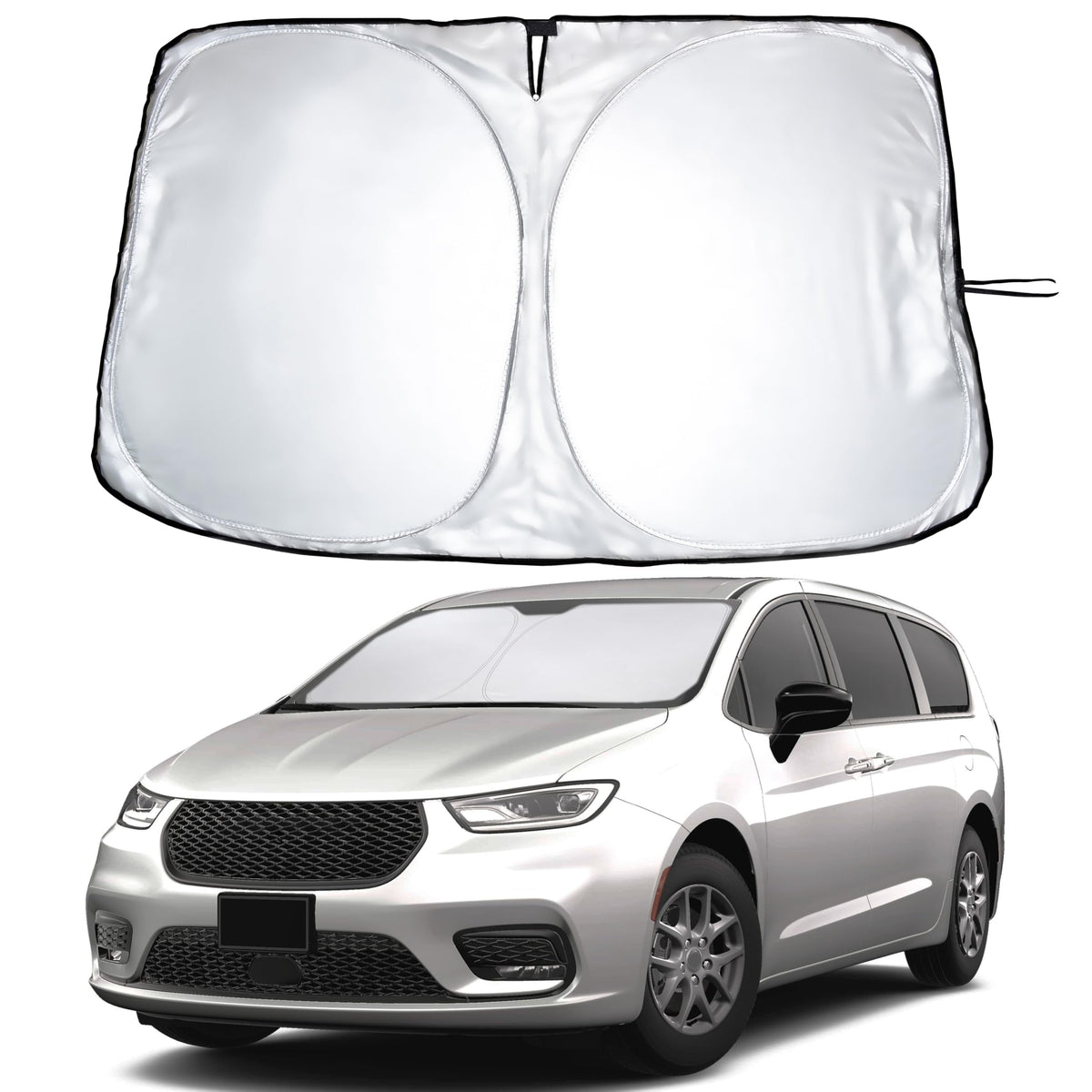 EcoNour front view showing full windshield coverage and protection