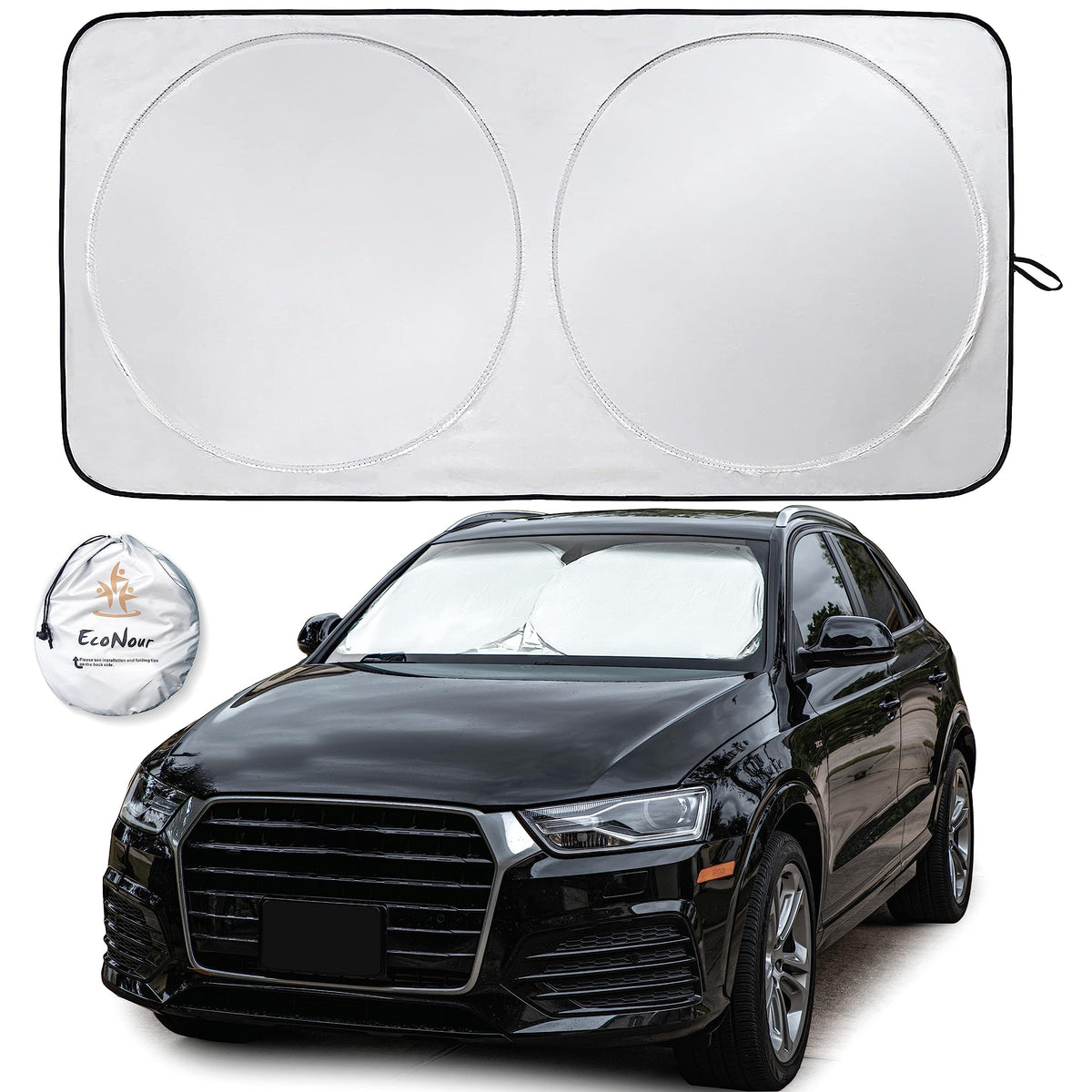 EcoNour front packaging showing product and benefits for sun protection