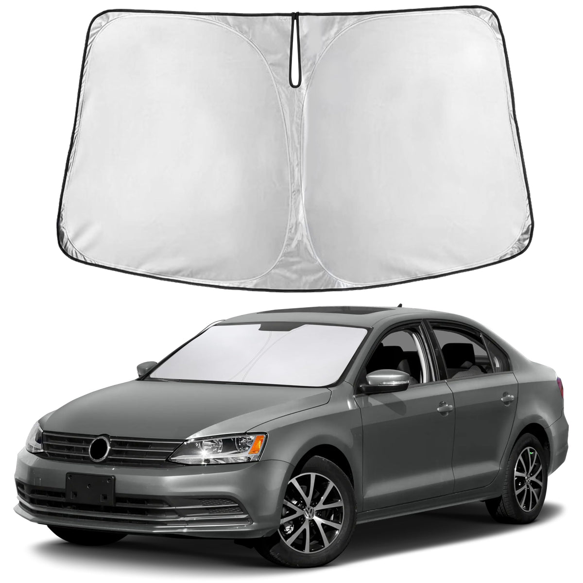 EcoNour front view showing full windshield fit and protection benefit