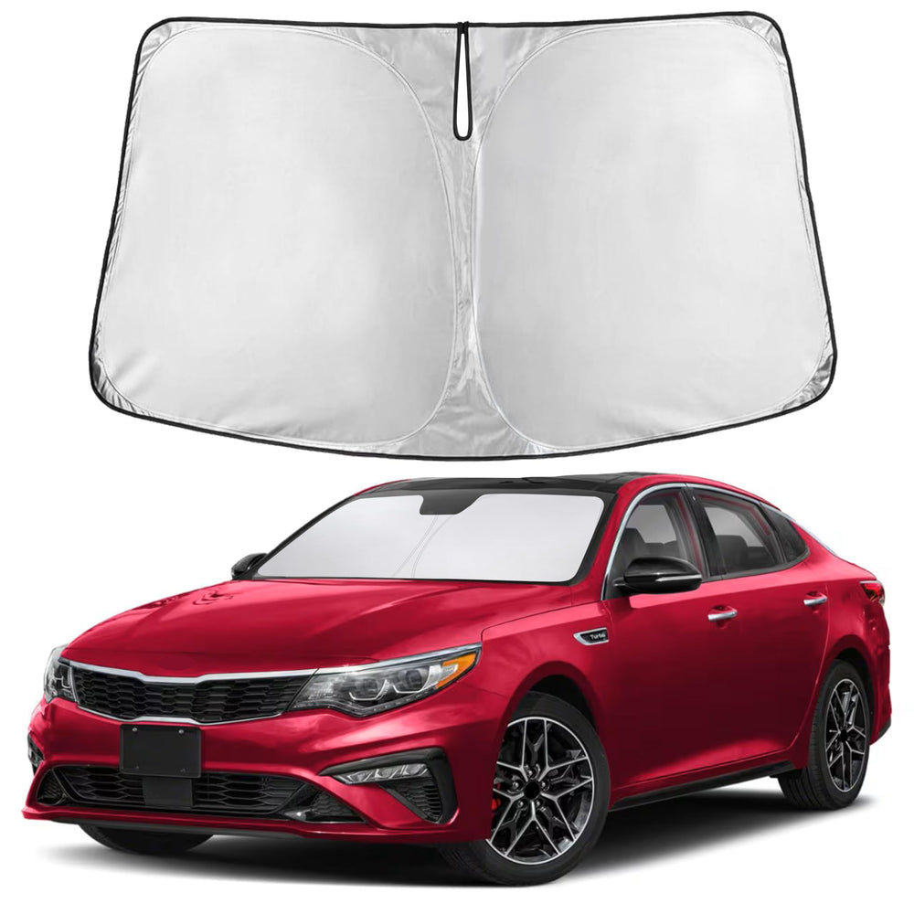 EcoNour front view showing full windshield coverage and sun blockage benefit
