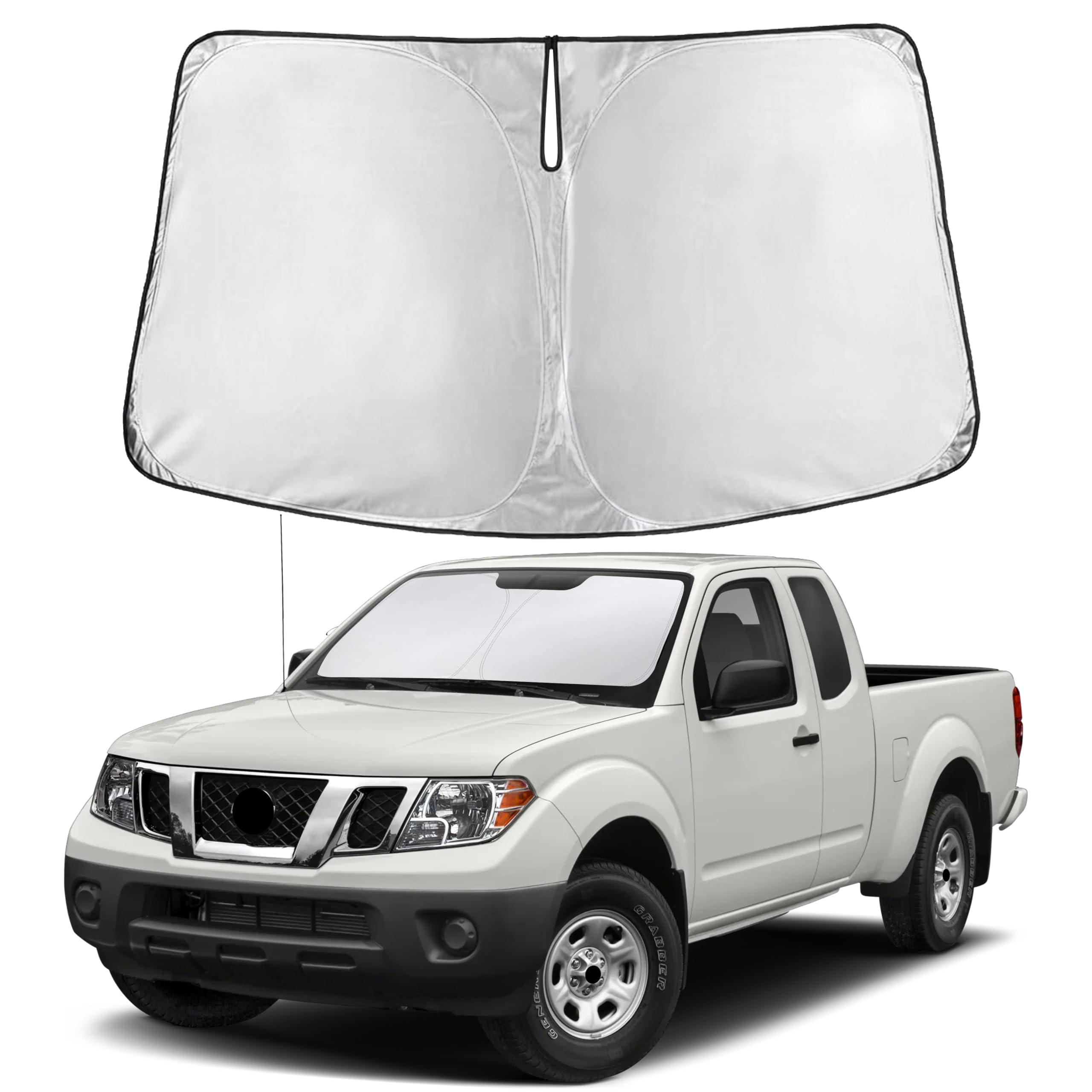 EcoNour front view showing full windshield coverage and heat reduction