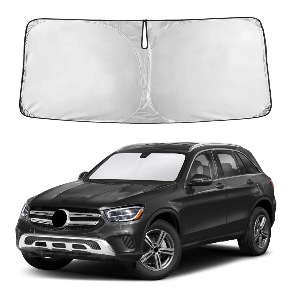 EcoNour front view on GLC300 windshield showing full coverage and protection