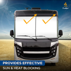 EcoNour installed in RV windshield demonstrating glare reduction